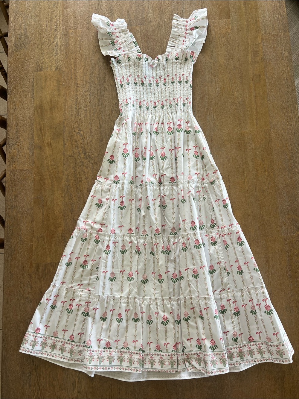 Hill House Ellie Nap Dress in Trailing Fern/White Multi size XXS - Picture 4 of 6